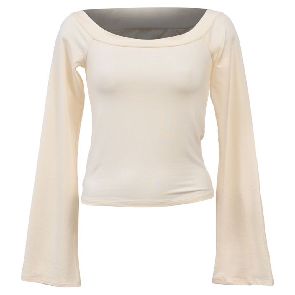 Reformation Drop Shoulder Jersey Top in White Cotton